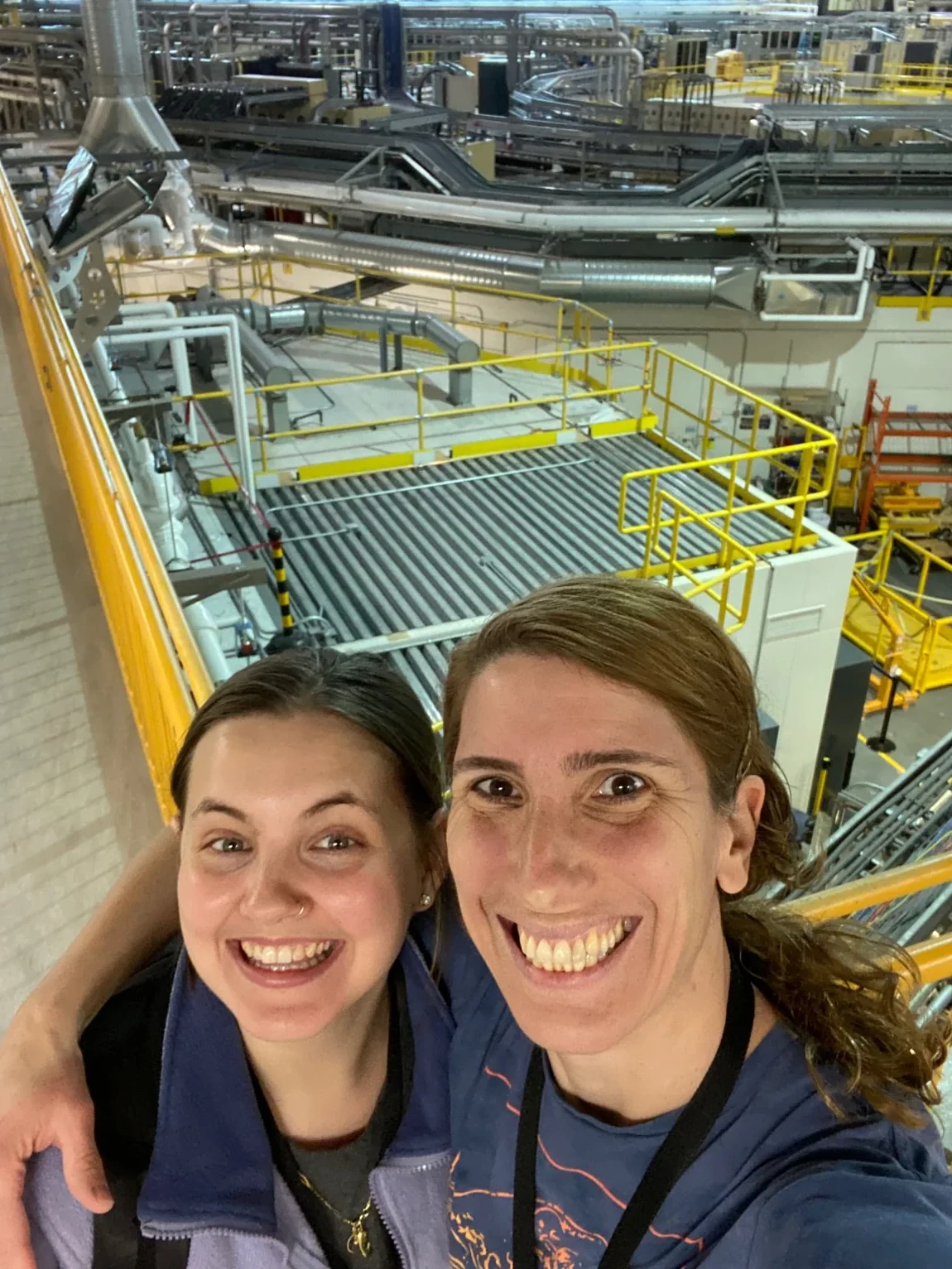 Researchers during a scientific facility visit