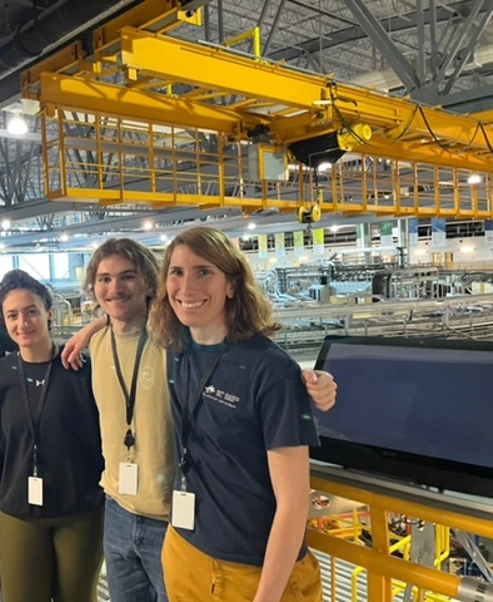 Original cropped photograph of Nour, Peter and Erica at the Canadian Light Source in 2024