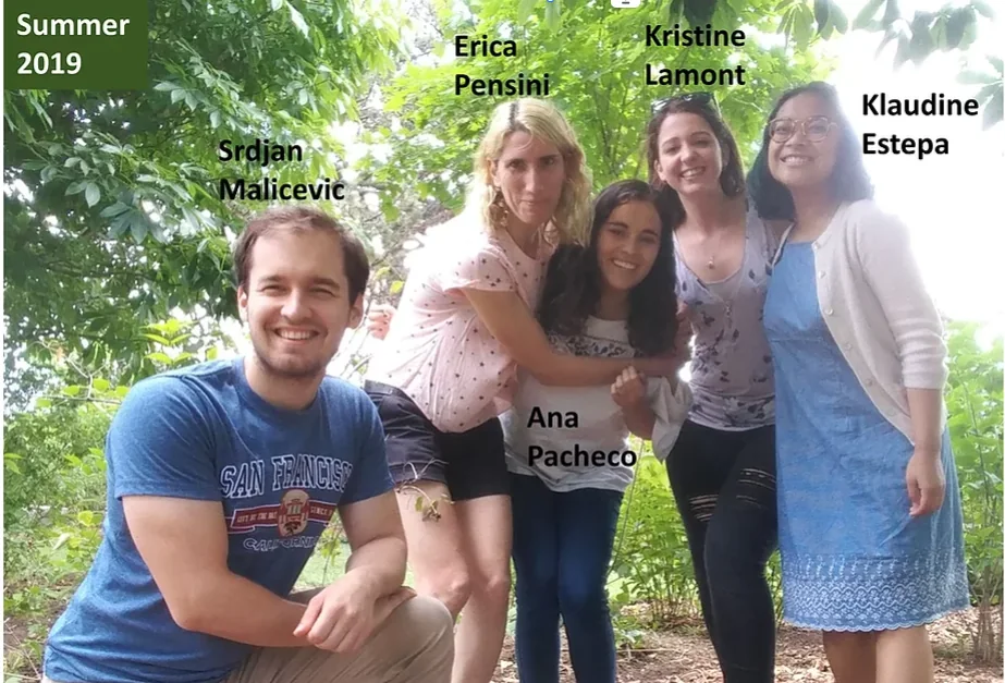 Original annotated group photograph from 2019